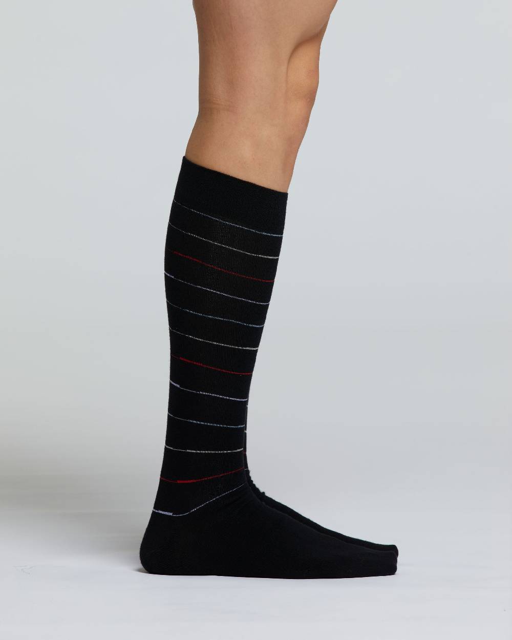 Pompea CALZA LUNGA COTONE BRUGO MOTIVO A RIGHE Black Friday