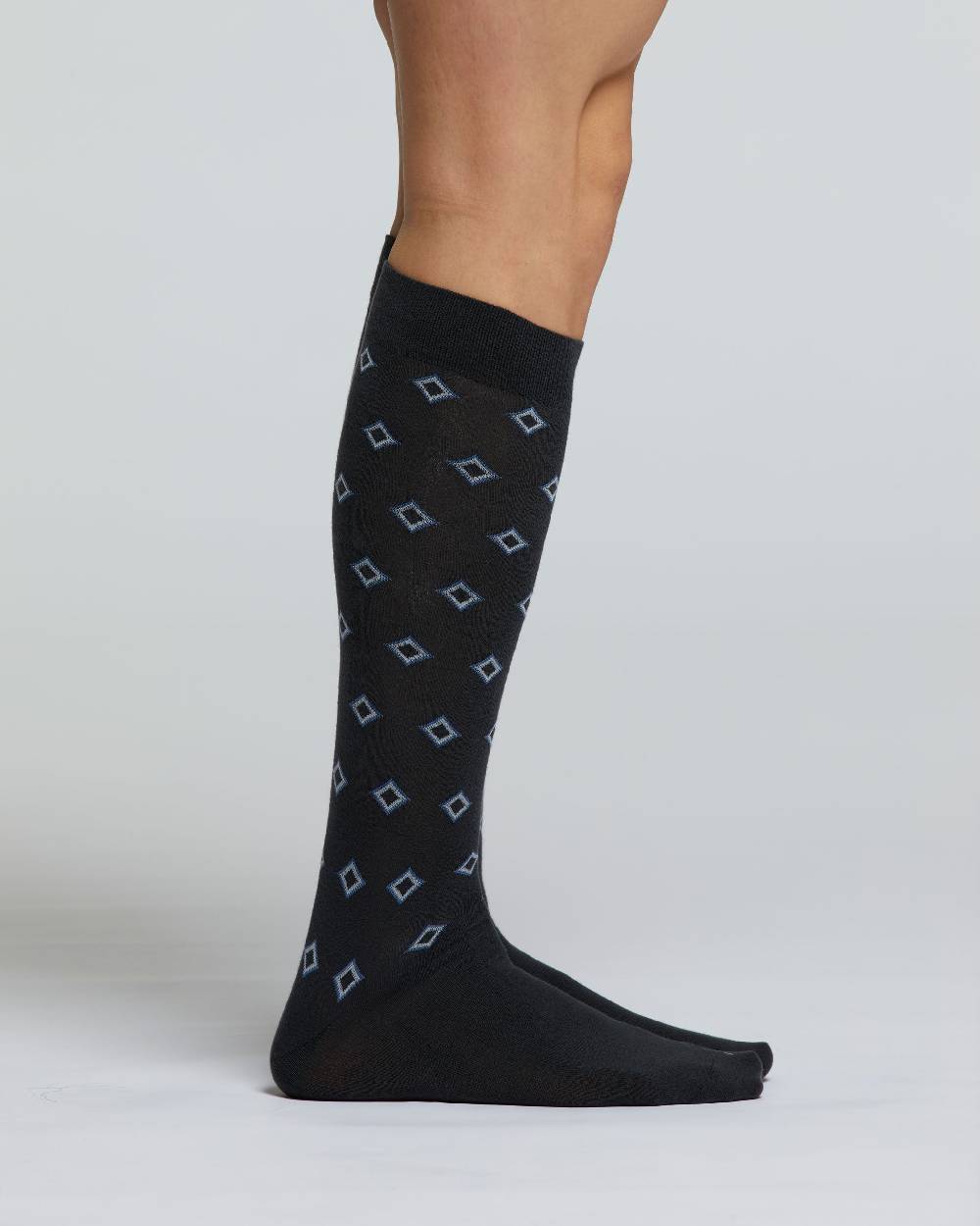 Pompea CALZA LUNGA COTONE CRISPINO MOTIVO A ROMBI Offerta Anniversario