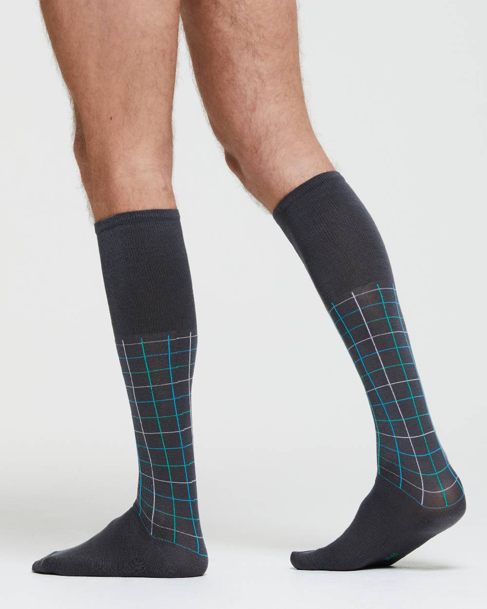 Pompea CALZA LUNGA COTONE MARCO FANTASIA QUADRETTATA Offerte stagionali