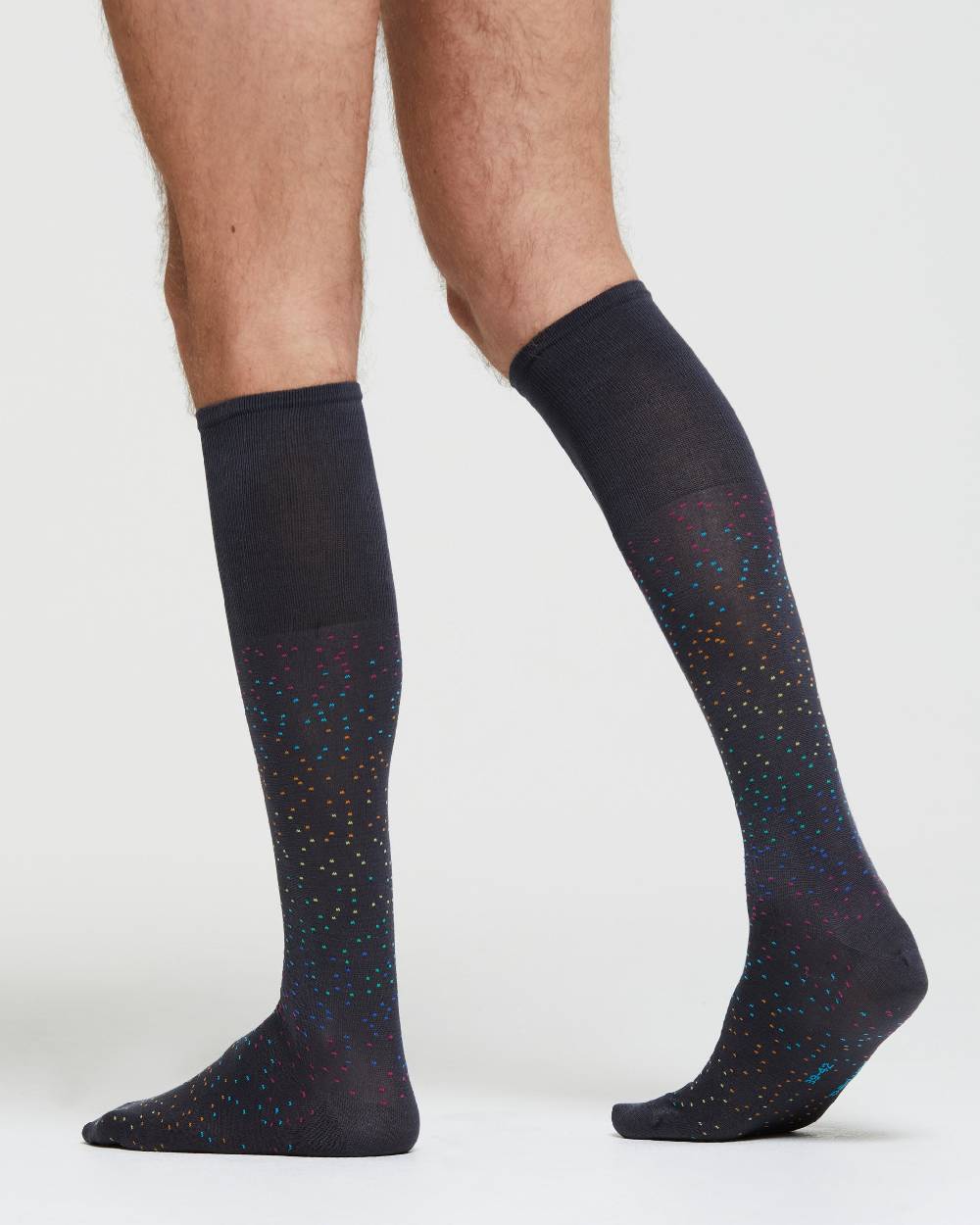 Pompea CALZA LUNGA COTONE NICOLÒ DISEGNO A POIS IRREGOLARI MULTICOLOR Offerte giornaliere