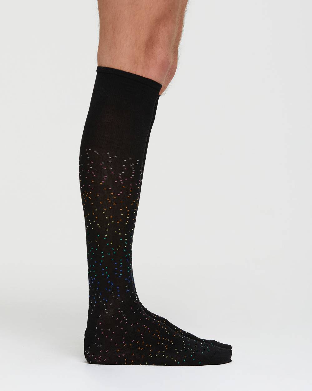 Pompea CALZA LUNGA COTONE NICOLÒ DISEGNO A POIS IRREGOLARI MULTICOLOR Offerte speciali
