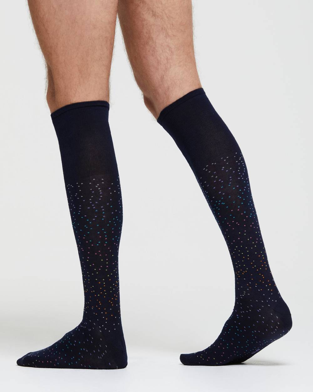 Pompea CALZA LUNGA COTONE NICOLÒ DISEGNO A POIS IRREGOLARI MULTICOLOR Enormi risparmi