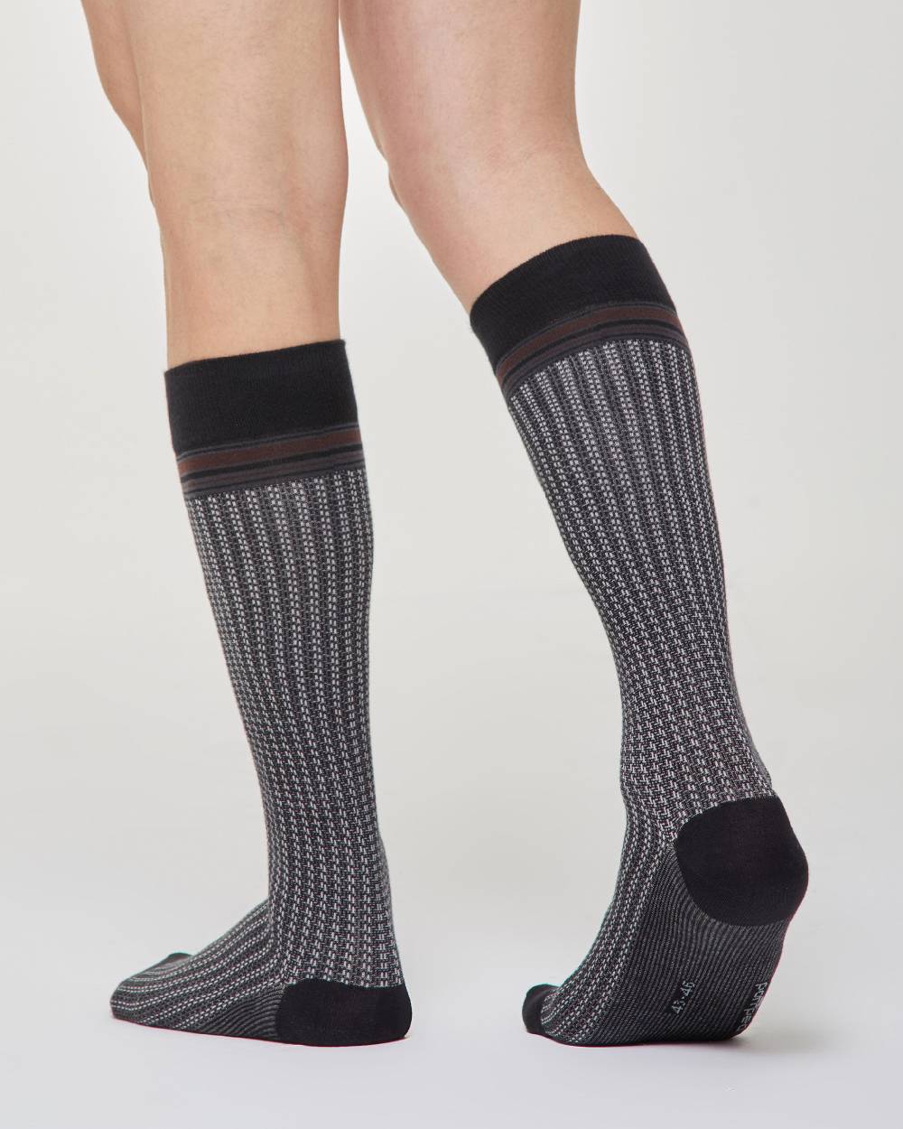 Pompea Calza lunga Efrem cotone con motivo cravatteria Enormi sconti