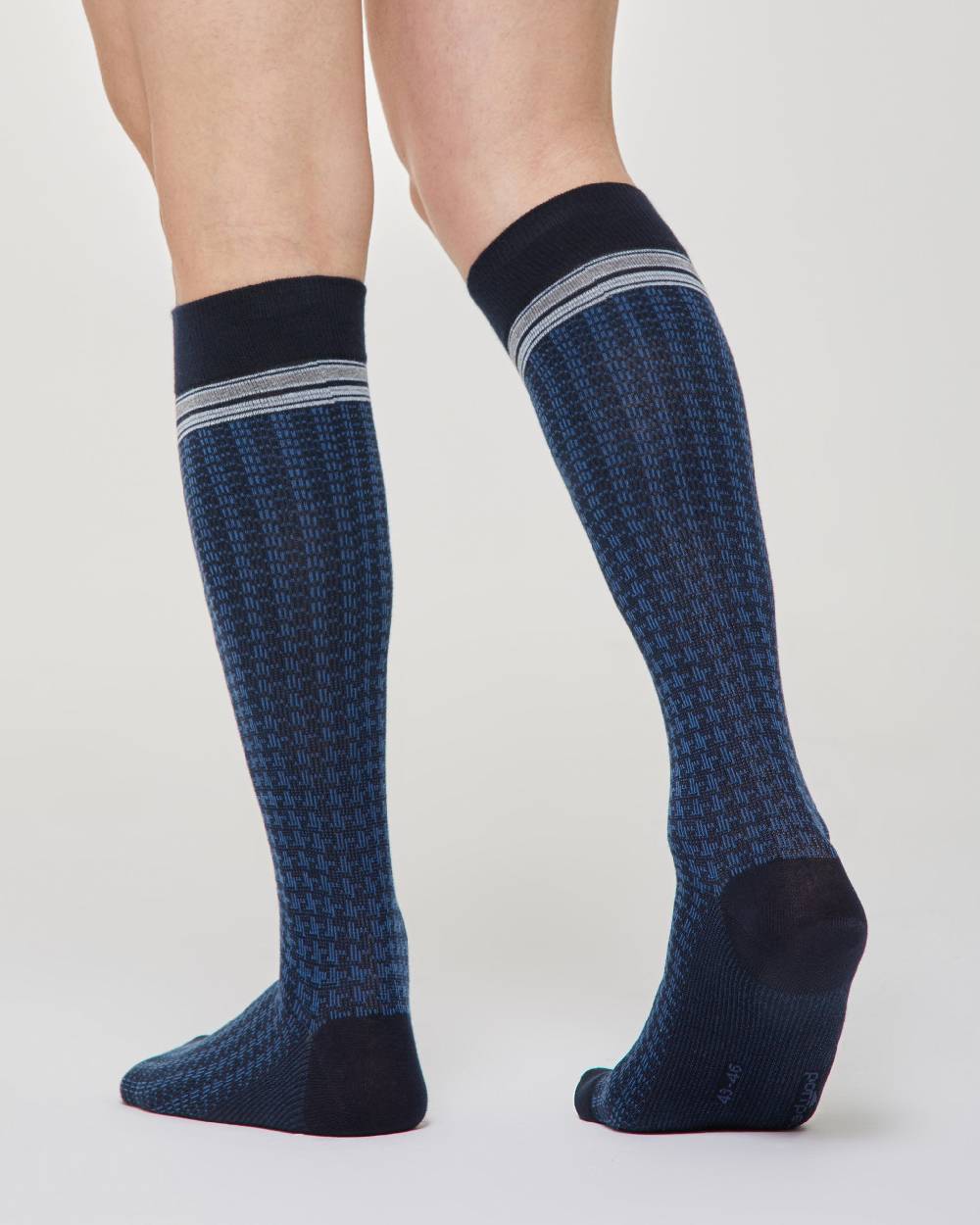 Pompea Calza lunga Eugenio cotone con motivo cravatteria Black Friday Prezzi