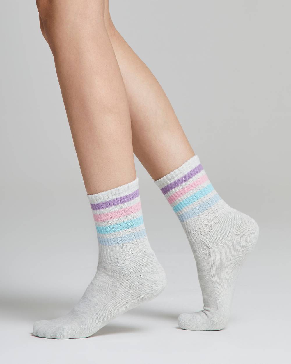 Pompea Calza tennis Chiara con righe multi-color Sottocosto