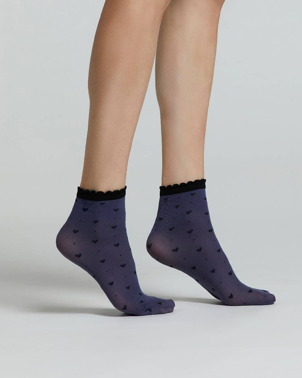 Pompea CALZINO ALTHEA CON MOTIVO A CUORI Offerta natalizia