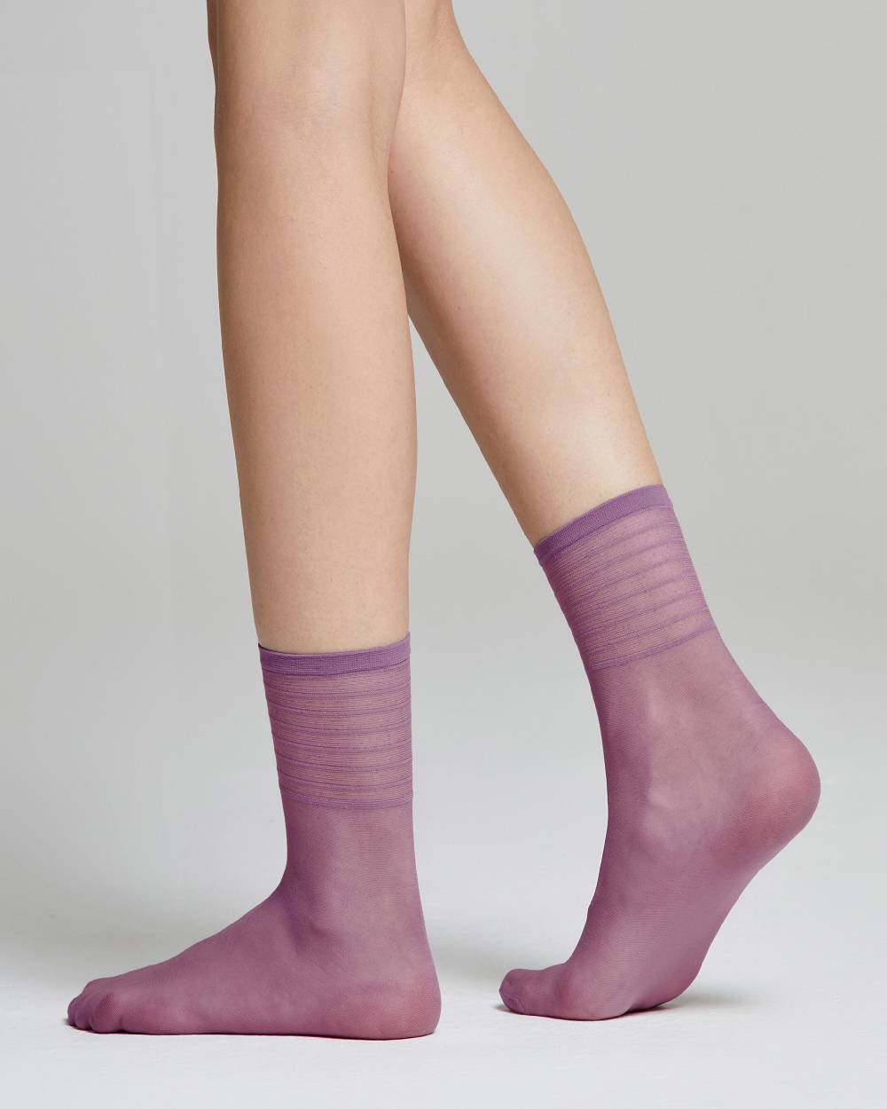 Pompea Calzino velato Iris con righe in trasparenza Outlet