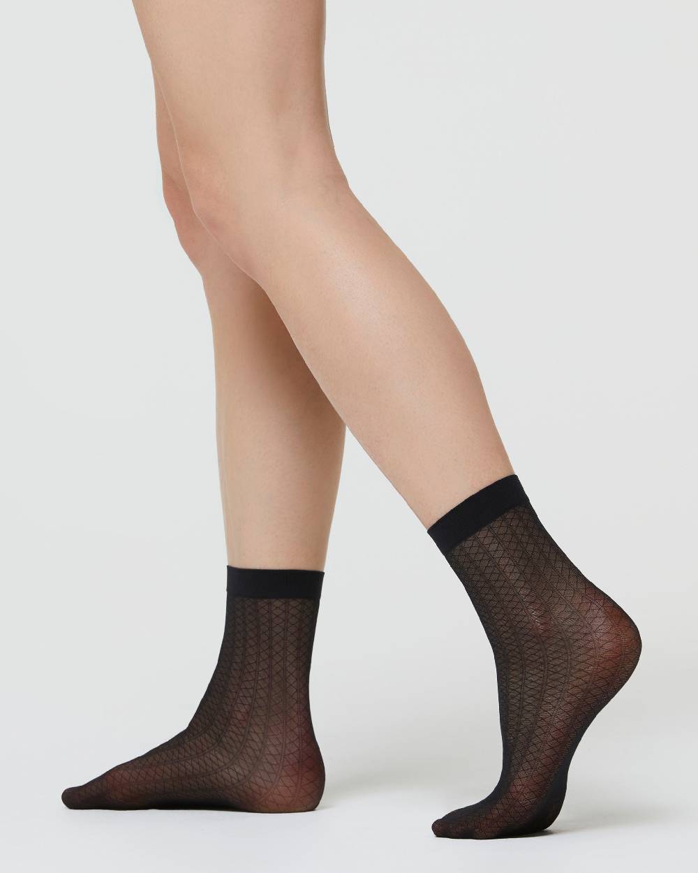 Pompea CALZINO VELATO NATALIE CON MICRO MOTIVI ROMBI Nuova