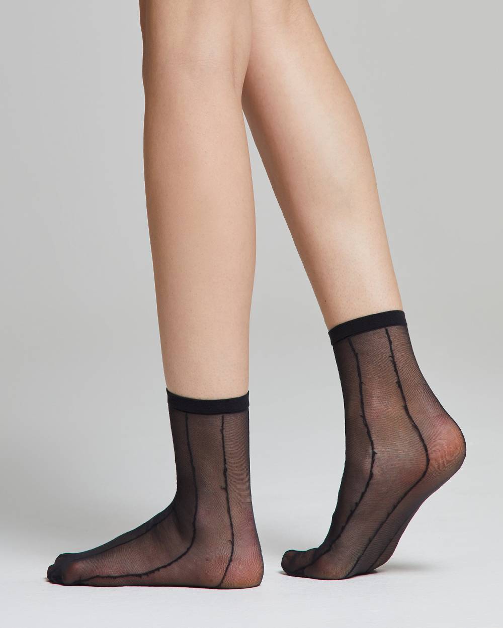 Pompea Calzino velato Peonia con righe verticali Flash Sale