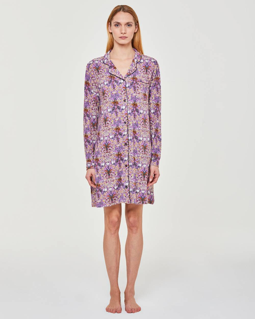 Pompea Camicia da notte viscosa Orchidea Latest fashion