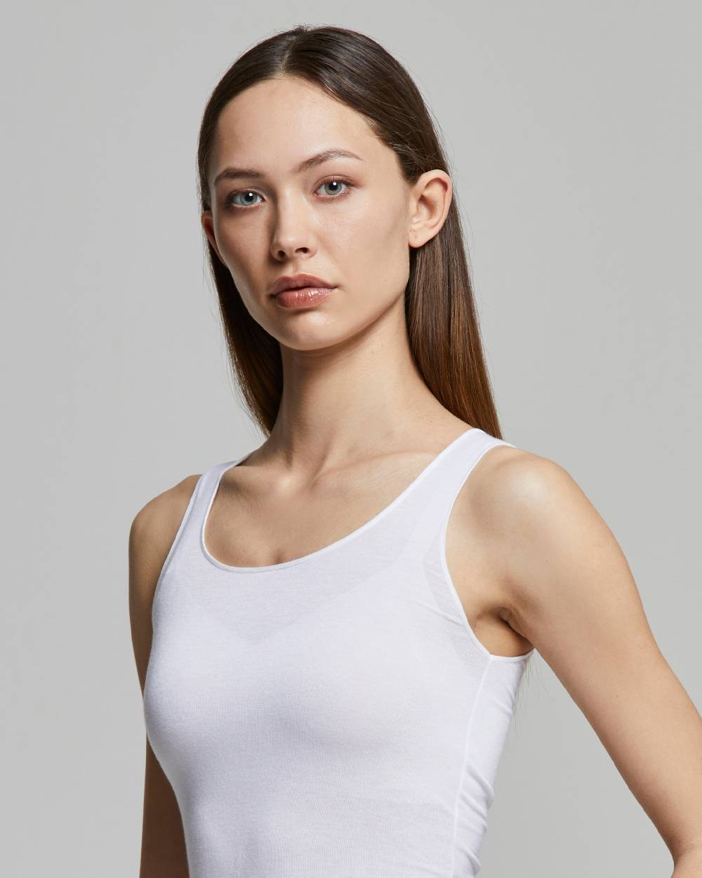 Pompea Canotta scollo tondo in modal cashmere Solo un giorno rimasto
