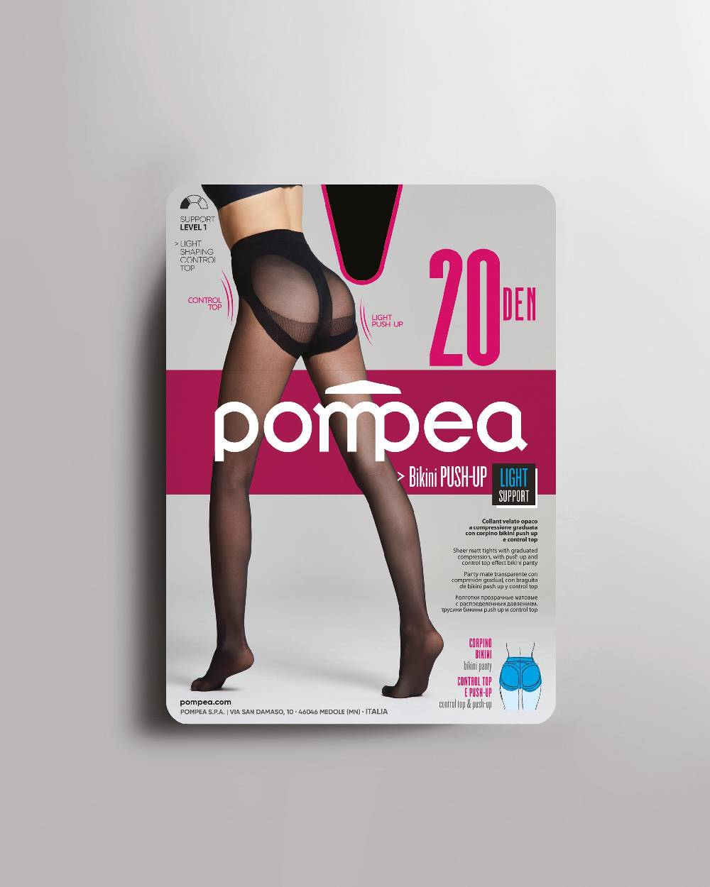 Pompea Collant bikini push-up 20 denari Trasporto libero internazionale