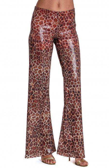 Pin Up Stars PANTALONE STAMPA PAILLETTES GIRAFFA In Saldo