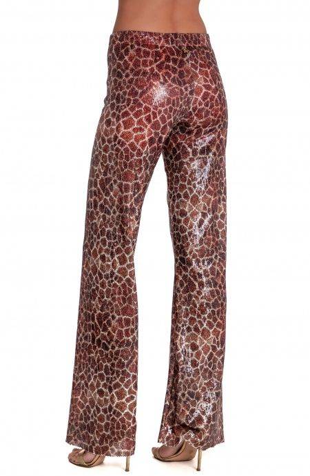 Pin Up Stars PANTALONE STAMPA PAILLETTES GIRAFFA In Saldo