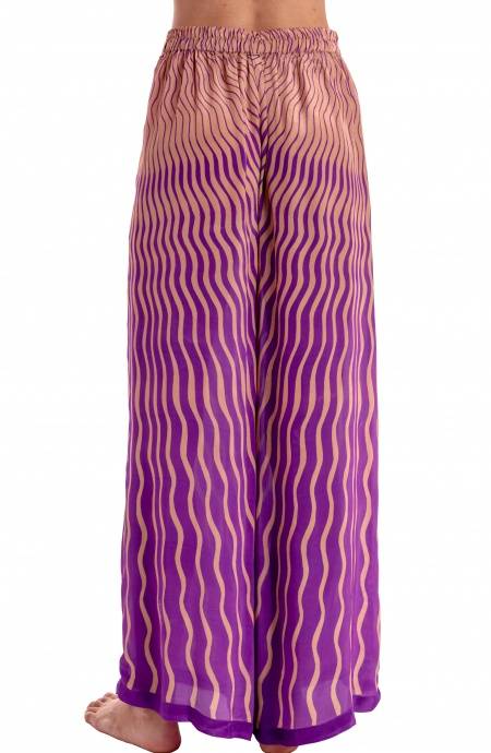 Pin Up Stars PANTALONE PALAZZO STAMPA TIGER SUN Italia