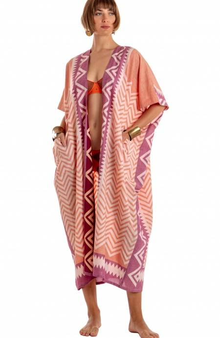 Pin Up Stars KIMONO LUNGO STAMPA BEAUTIFUL TREE In Linea