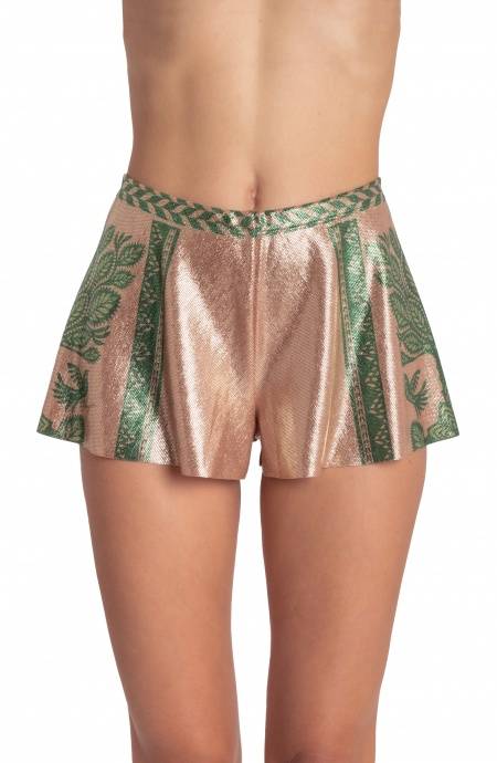 Pin Up Stars SHORTS LAMÈ STAMPA BEAUTIFUL TREE Vendita