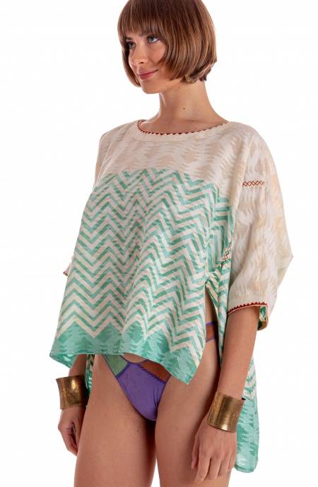 Pin Up Stars BLUSA CON CINTURA STAMPA BEAUTIFUL TREE Soddisfazione Garantita