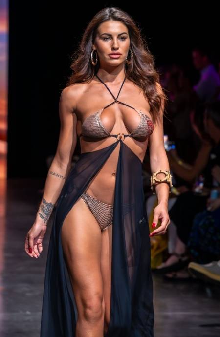 Pin Up Stars BIKINI TRIANGOLO IMBOTTITO LAMÈ CON ACCESSORIO STAMPA TIGER SUN Outlet