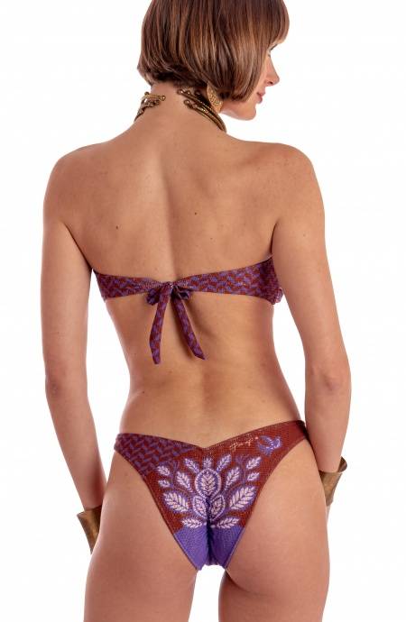 Pin Up Stars BIKINI FASCIA IMBOTTITA CON PERLE STAMPA BEAUTIFUL TREE Moda