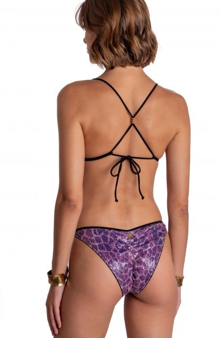 Pin Up Stars BIKINI TRIANGOLO IMBOTTITO PAILLETTES STAMPA GIRAFFA Italy