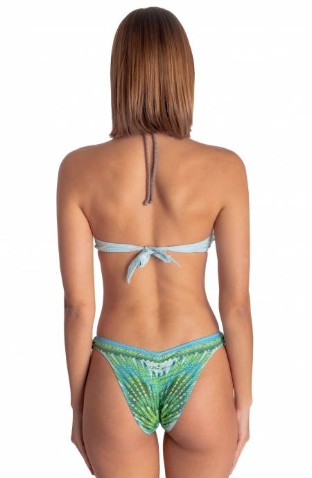 Pin Up Stars BIKINI FASCIA IMBOTTITA CON BORCHIE STAMPA WINGS Vendita