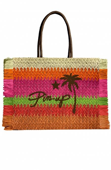 Pin Up Stars BORSA SHOPPER RAFIA MULTICOLORE Promozione Limitata