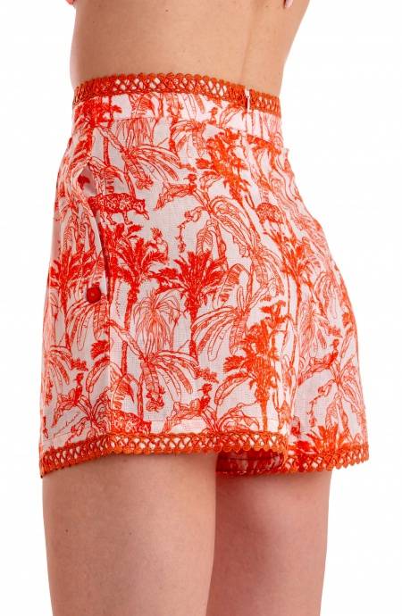 Pin Up Stars SHORTS CON RICAMO PASSAMANERIA STAMPA KENZIA Promozione