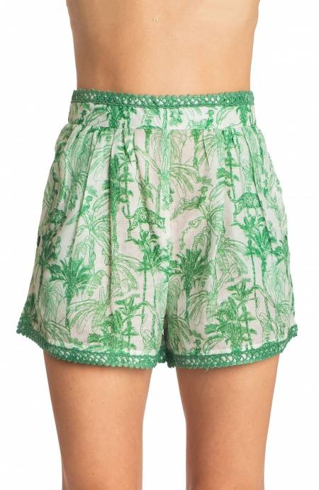 Pin Up Stars SHORTS CON RICAMO PASSAMANERIA STAMPA KENZIA Promozione
