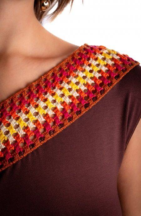 Pin Up Stars ABITO LUNGO MONOSPALLA CON PASSAMANERIA CROCHET Presa