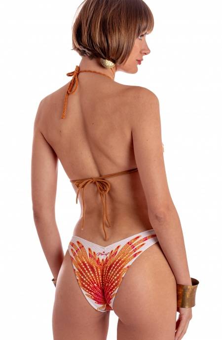 Pin Up Stars BIKINI TRIANGOLO IMBOTTITO CON BORCHIE STAMPA WINGS Vendita Calda