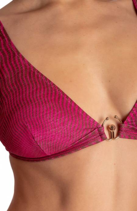 Pin Up Stars BIKINI BRASSIERE LUREX CON ACCESSORIO STAMPA TIGER SUN Moda
