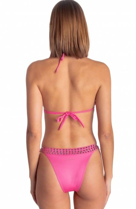 Pin Up Stars BIKINI TRIANGOLO IMBOTTITO CON CRISTALLI SPECCHIETTI Italy