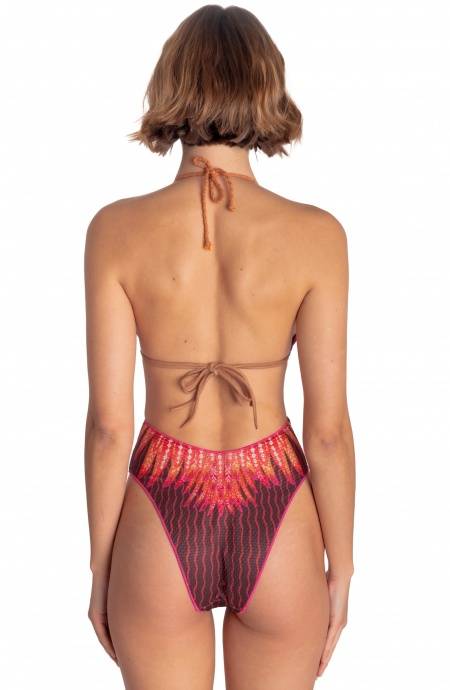 Pin Up Stars COSTUME DA BAGNO INTERO CUT-OUT CON BORCHIE STAMPA WINGS 2025