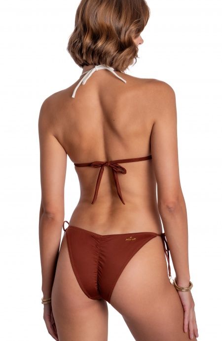 Pin Up Stars BIKINI TRIANGOLO IMBOTTITO CON LAVORAZIONE LASER E RICAMO PERLINE Nuovo
