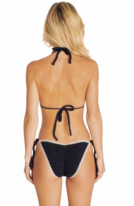 Pin Up Stars BIKINI TRIANGOLO IMBOTTITO GOFFRATO CON PASSAMANERIA TINTA UNITA Qualità Garantita