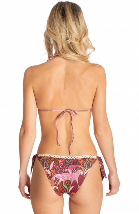Pin Up Stars BIKINI FASCIA IMBOTTITA CON PASSAMANERIA STAMPA TROPICAL Economico