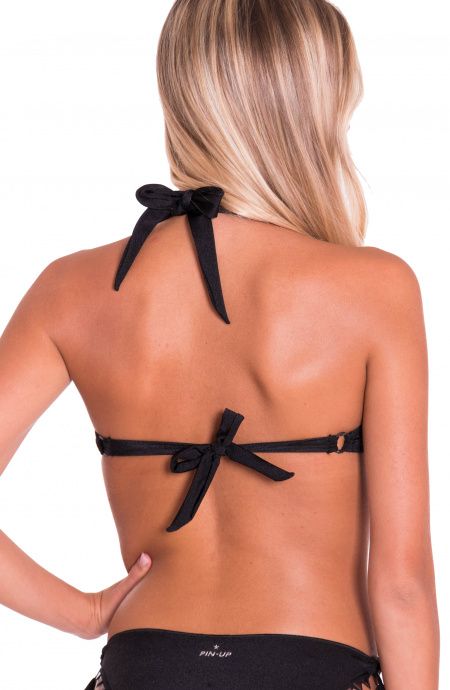Pin Up Stars Top Bikini Balconcino Ferretto Borchie Specchio A Punta In Saldo