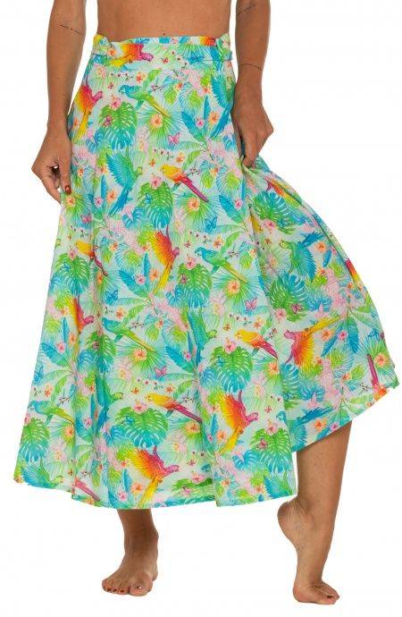Pin Up Stars Gonna Pareo A Ruota Stampa Happy Tropical Vendita