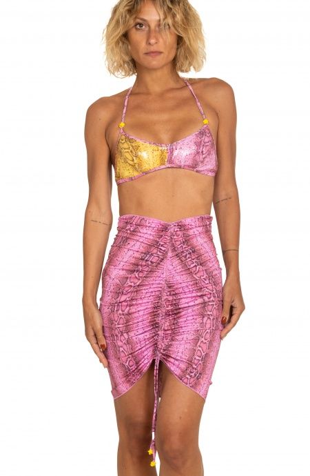 Pin Up Stars Gonna Tubino Con Coulisse Stampa Eccentric Animal Sottocosto