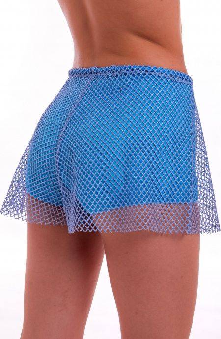 Pin Up Stars Short Rete Lurex Con Culotte Ricamo Fiori Paillettes Esporta salva