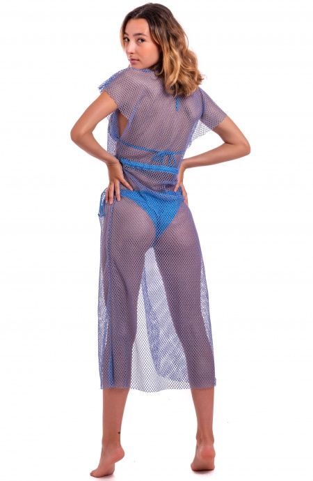 Pin Up Stars Abito Con Coulisse Rete Lurex In vendita