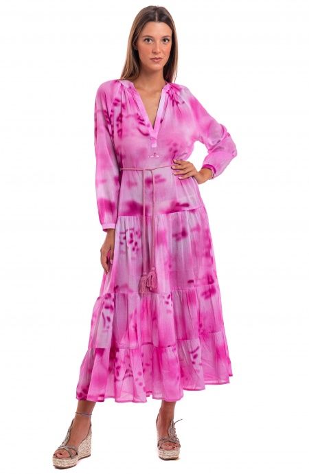 Pin Up Stars Caftano Maniche Lunghe Tie Dye Spedizione Gratuita