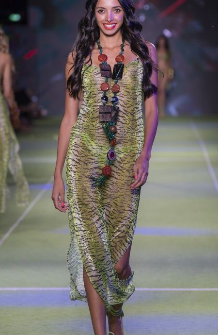 Pin Up Stars Abito Sottoveste Crepon Lamè Stampa Tigre Fino Al -60%