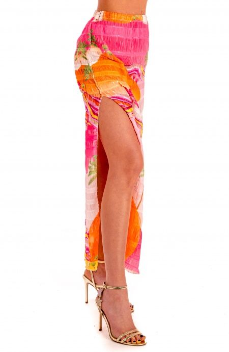 Pin Up Stars Gonna Goffrata Con Spacchi Stampa Dune Vendita Calda