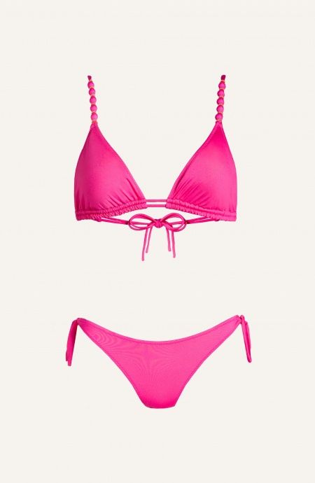 Pin Up Stars Bikini Triangolo Imbottito Tinta Unita Flash Sale