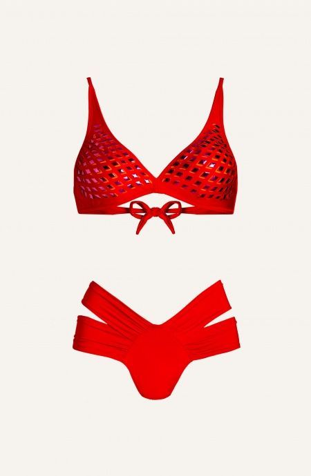Pin Up Stars Bikini Brassiere Specchietti Laser Tinta Unita Offerta natalizia