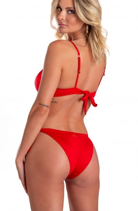 Pin Up Stars Bikini Balconcino Con Ferretto Slip Fiocchi Tinta Unita Smaltimento dello stoccaggio