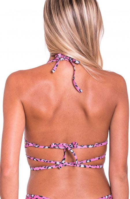 Pin Up Stars Top Bikini Triangolo Imbottito Fisso Push-Up Cuore Matto Latest stili