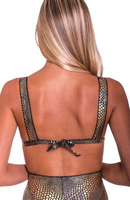 Pin Up Stars Top Bikini Triangolo A Vela Imbottito Pitone Promozione temporanea